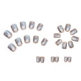 thumbnail image 1 of DHARMONAL Blue And White Flash Full Coverage False Nail Display Holder 123 Go Gel Nails Tips Extra Long False Nails with Designs Nail Forms for Gel Nails Coffin Nail Tips Coffin Shape Medium, 1 of 9