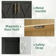 thumbnail image 2 of MAYEERTY Arched Accent Cabinet with Cross Panel Doors, Elegant Display for Living Room & Entryway, 60" Black Beech, 2 of 6
