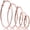 Rose Gold, variant on 5 Pairs Silver Clip on Earrings Hoop Non Piercing Women Clip Earrings for Women, 5 Sizes