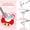 thumbnail image 3 of 2 Pack Cute Case for AirPods 4th Generation Case, Anime Funny Soft Silicone Cover with Cleaning Kit & Keychain, Shockproof Protective Cover for Kids Women, for Apple AirPods 4 2024, Pink & Red, 3 of 7