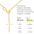 thumbnail image 4 of Gold Necklace for Women Dainty Infinity Cross Pendant Necklace Non Tarnish & Waterproof Layered CZS Jewelry for Everyday Wear Simple Trendy Choker Minimalist Faith Christian Cross Gifts, 4 of 6