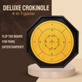 thumbnail image 2 of Tradeopia 4-in-1 Deluxe Crokinole Board Game Set, Chess, Checkers and Backgammon Board, 2 of 11