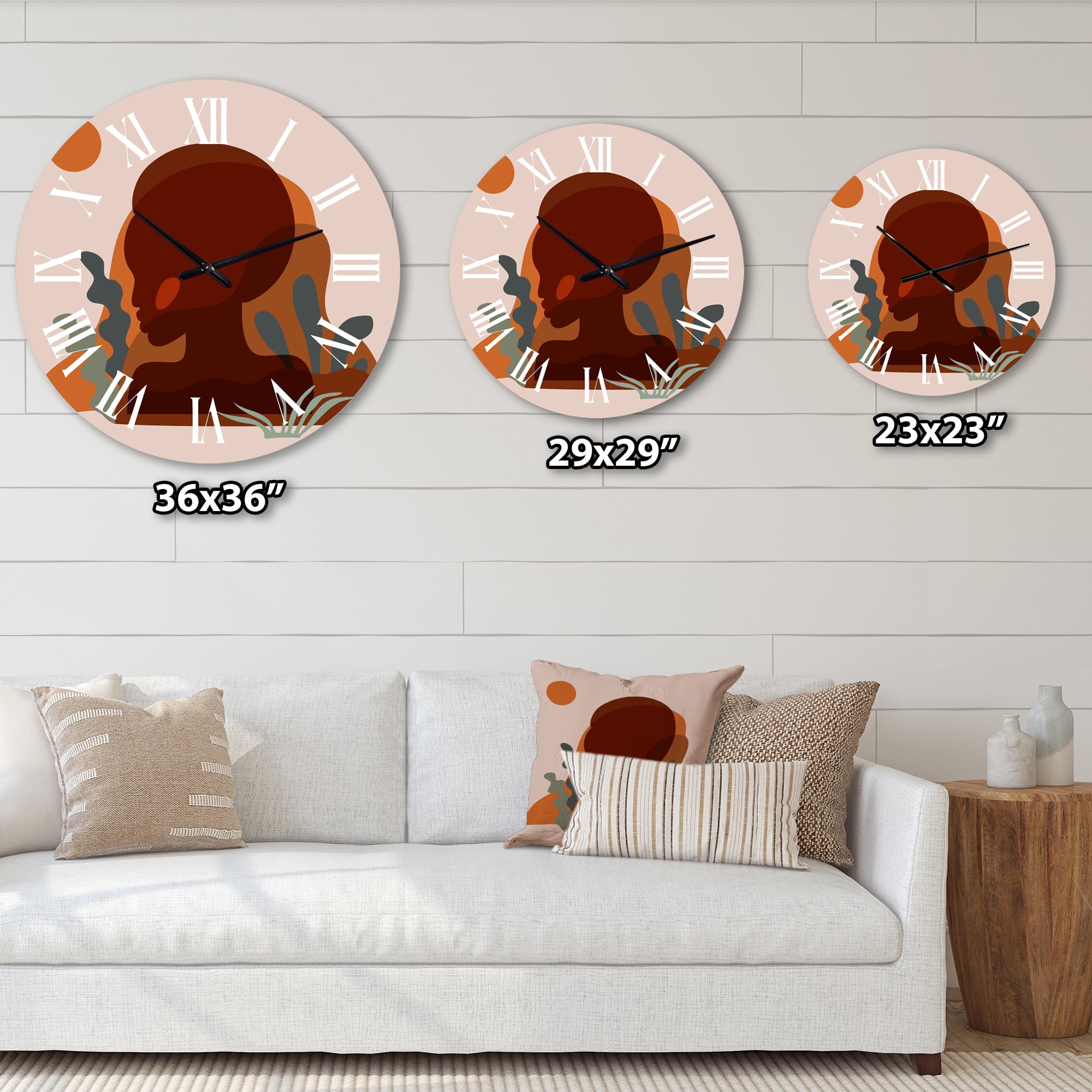 Designart 1 in Modern,Contemporary Wall Clock