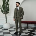 thumbnail image 5 of i·FineLong Men's Plaid Three - Piece Suit, Suitable for Business and Travel, 5 of 5