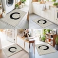 thumbnail image 4 of Entryway Rug 2'x3', Grey Striped Kitchen Runner Rugs Non-Slip Carpet Mats, Black Geometric Vintage Stripes Ombre Bedside Rugs Runners Washable Floor Carpet for Bathroom Laundry Room, 4 of 8