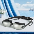 thumbnail image 2 of XASZHN Large Frame Electroplated Anti Fog Swimming Goggles for Men Women Pool Sports Black One Size, 2 of 7