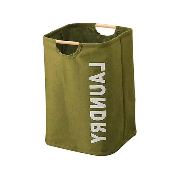 Tall Collapsible Laundry Hamper standing Easy Carry Laundry Basket