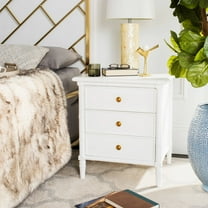 Safavieh Mina 25 in. 3 - Drawer Modern Coastal Bamboo Nightstand