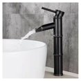 thumbnail image 3 of Grifo de bambú para lavabo antiguo, lavabo artístico, grifo de agua fría y caliente, grifo de lavabo de cobre negro, 3 of 4