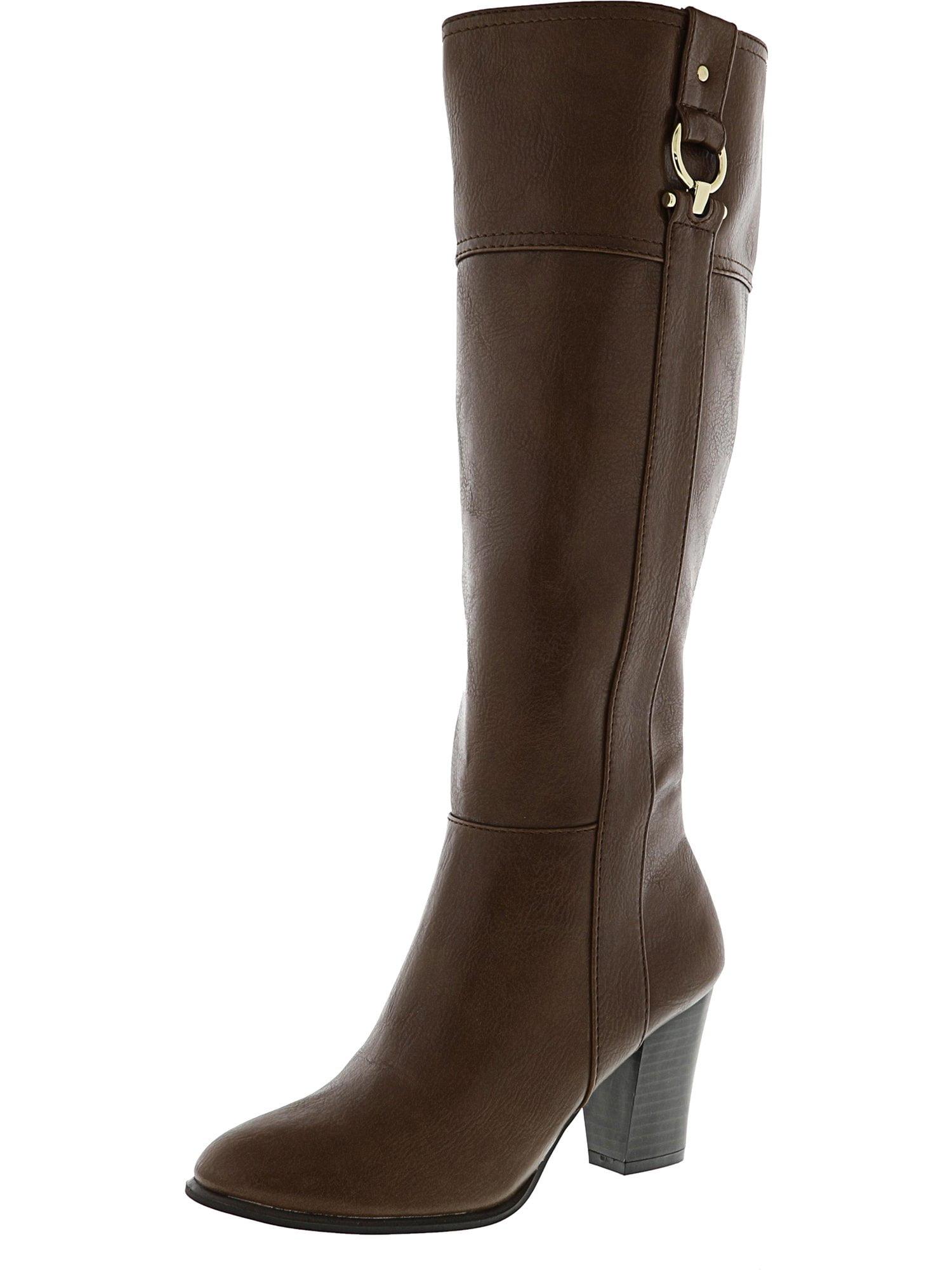 wide calf cognac riding boots