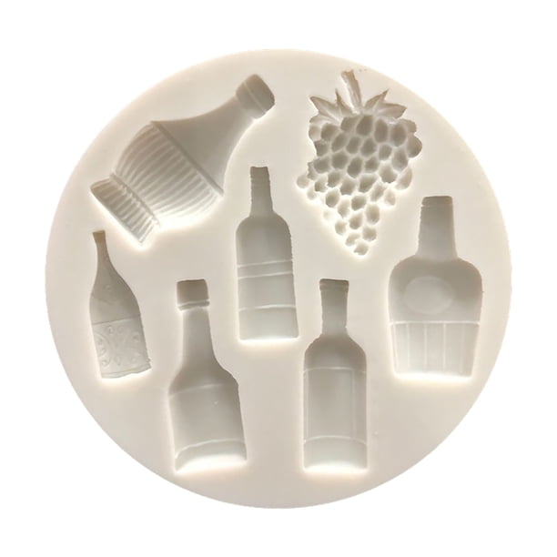 Accesorios Para Decoración De Repostería Uvas Y Botellas De Vino Herramientas De Silicona Para Decorar Pasteles Con Azúcar Uvas De Chocolate Decoración De Pasteles Con Arcilla