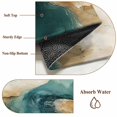 thumbnail image 6 of Round Rugs 3Ft, Teal Grey Marble Round Area Rug Washable Indoor Throw Carpet, Modern Abstract Art Small Non Slip Circle Rug for Bedroom Living Room Home Decor Aesthetic, 6 of 8