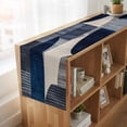 thumbnail image 6 of Boho Navy Blue 48 Inch Table Runner, Modern Geometric Abstract Art Farmhouse Dresser Scarf Cotton & Linen Tablerunner for Dining/Kitchen Island/Holiday Party Décor 13" x 48", 6 of 9