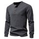 thumbnail image 1 of pstuiky Camisas casuales de manga larga para hombre, Suéter informal de manga larga con cuello redondo y medio botón para hombre, de color liso y moderno tops de invierno para hombre xl, 1 of 8