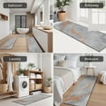 thumbnail image 5 of Gray Orange Marble Pattern Kitchen Rugs Sets Of 3,Kitchen Runner Rugs Non Skid Washable,Decorative Kitchen Floor Mats for Kitchen,Sink,Laundry,17"x30"+ 17"x47" + 17"x59", 5 of 6