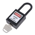 thumbnail image 3 of Keyed Alike Safety Lockout Padlock, Nylon, 38mm, Shackle, Black_2, 3 of 5