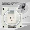 thumbnail image 3 of Outdoor Power Outlet, IP66 Waterproof Easy Installation 0-250V American Style 3 Prong Outdoor Plug Socket High Temperature Resistant  for Garages, 3 of 7