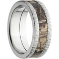 thumbnail image 3 of AP Men's Camo 8mm Stainless Steel Wedding Band with Tree Bark Edges and Deluxe Comfort Fit, 3 of 3