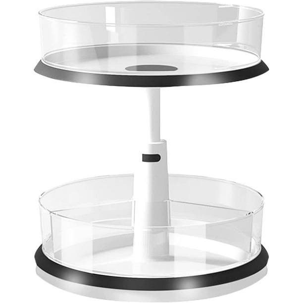 Flantor 2Tier Lazy Susan 11 Inches Turntable Organizer,Adjustable Organize for