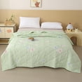 thumbnail image 3 of Anckoeil Floral Cotton Summer Quilt, Lightweight Washable Cool Quilt, 150x200cm / 59.06x78.74in for Single Bed, 3 of 5