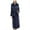 Navy, variant on Awdenio Bathrobes For Women Winter Warm Nightgown Couple Robes Pajamas Solid Long Sleeve Drawstring Housecoat Loungewear