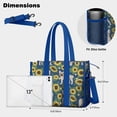 thumbnail image 5 of Teacher Tote Bag,French Bulldog Sunflowers Floral Teacher Utility Tote Bag,Large Work Tote Bags for Women with Multiple Pockets,Top Zipper Closure,13.8x10.6x6.7 Inch, 5 of 5