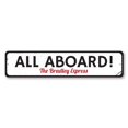 thumbnail image 2 of All Aboard Novelty Decor, Metal Wall Sign - 4x18 Inches, 2 of 4