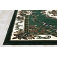 thumbnail image 4 of Allstar 5x7 Traditional Area Rug in Green with Ivory French Aubusson design (5' 2" x 7' 1"), 4 of 5