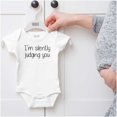 thumbnail image 5 of Silently Judging You Funny Humor Romper Boys or Girls Infant Baby Brisco Brands 12M, 5 of 6