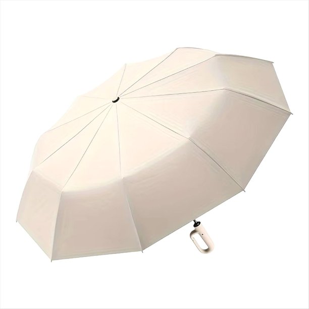 Paraguas Plegable Automático con de Gancho A Prueba de Lluvia, Parasol Portátil para Viajes