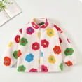 thumbnail image 6 of NAISIBABY Fleece Jacket for Girls (2-8T), Zip-Up Fashion Flower Thermal Lined Winter Warm Coat with Pockets White 7T, 6 of 9