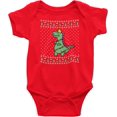 thumbnail image 5 of Big Tree Rex T Rex Ugly Christmas Sweater Soft Baby One Piece Red 0-3 M, 5 of 6