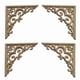 thumbnail image 1 of 4 Uds, Molduras de Madera Sin Pintar, CalcomaníAs, Apliques Europeos para Muebles, Armarios, Flores, Tallado en Madera, , 10Cm, 1 of 5