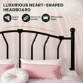 thumbnail image 6 of Einfach Full Bed Frame, Metal Platform Bed with Heart-Shaped Headboard and Footboard, 12.6'' Under-Bed Storage Space, No Box Spring Needed, Black, 6 of 11