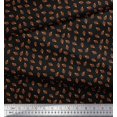 thumbnail image 2 of Soimoi Georgette Viscose Fabric French Horn Musical Instrument Decor Fabric Printed Yard 42 Inch Wide, 2 of 3