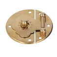 thumbnail image 4 of Round Embossing Copper Hasp, Retro Style Rounded Surface Vintage Lock Clasp with Hinges and Screws for Wooden Boxes Wine Chests, 4 of 7
