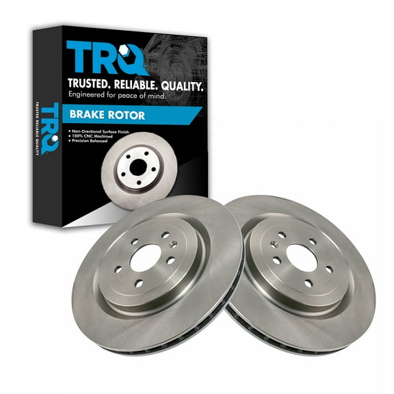 TRQ Rear Brake Rotors Set Vented Fits Select 2009-2019 Cadillac CTS 2010-2022 Chevrolet Camaro