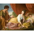 thumbnail image 2 of Benjamin West 14x12 Black Ornate Wood Framed Double Matted Museum Art Print Titled: Cymon and Iphigenia (1773), 2 of 5