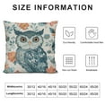thumbnail image 6 of JRXY Throw Pillow Covers Owls with Flowers Characters Spring and Summer Theme Owl Graphic Adorable Animal Beautiful for Living Room Bedroom Sofa Set of 2 White, 6 of 6