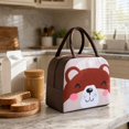 thumbnail image 6 of Yhmxh Cute Cartoon Insulated Lunch Bag, Reusable Thermal Lunch Tote Box with Zipper, Portable Food Storage Lunch Handbag, Leakproof Oxford Fabric Cooler Lunch Container for Picnic Travel, 6 of 6
