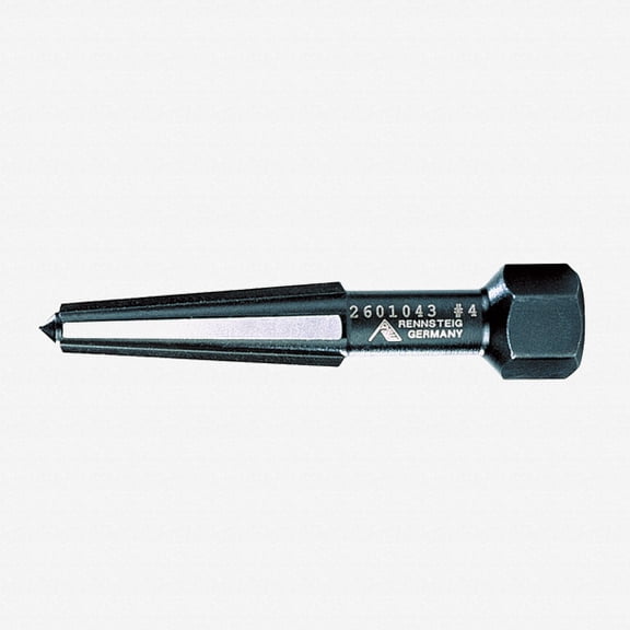 Rennsteig 9R 471 004 3 Screw Extractor Double Edge, Size 4, Black