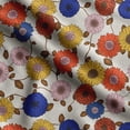 thumbnail image 1 of Soimoi Floral Print, Silk Fabric, Decor Sewing Fabric by The Yard 42 Inch Wide,Decorative Fabric for Shirts Suits Ties, Multicolor, 1 of 5