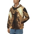 Adobk Egyptian Cat Pharaoh Magic Print Mens Fullzip Hoodie, Zipup