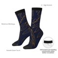 thumbnail image 4 of Vsdgher Copper-Gold Gloss Outline Flower Crew Socks for Men & Women, Breathable Casual Athletic Ankle Socks, 4 of 6