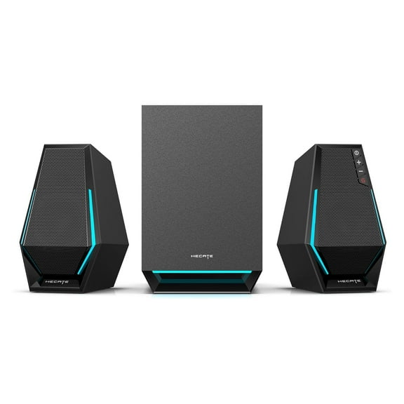 Edifier G1500 MAX 2.1 Computer Speakers System, 60W Hecate Gaming Speakers with Subwoofer Line Out - Black