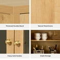 thumbnail image 5 of EYYTHUNG Sideboard Buffet Cabinet,  Natural Oak Storage Cabinet with Adjustable Shelf, 5 of 7