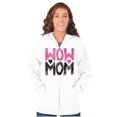 thumbnail image 4 of Wow Mom Freaking Awesome Mothers Day Womens Plus Size Graphic Zipper Hoodie Brisco Brands 2X, 4 of 5