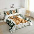thumbnail image 3 of Homewish Cartoon Puppy Dog Bedding Comforter Set,Winter Pine Tree Twin Comforter Sets,Gold Xmas Tree Bedding Set For Boys Kids,Breathable Home Decor Reversible,2 Pieces, 3 of 8