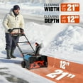 thumbnail image 4 of SENIX 40V 21 Inch Brushless Snow Thrower Cordless Snow Blower,Includes10000mAh Batteries & LED Lights,5-Year Warranty,33ft Throw, 680Lbs/Min, 4 of 15