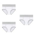 thumbnail image 2 of Elainilye Fashion Womens Underwear 3 Pack Colored and Minimalist Cotton Waist Lifting and Buttocks Closing Triangular Underwear,White, 2 of 7